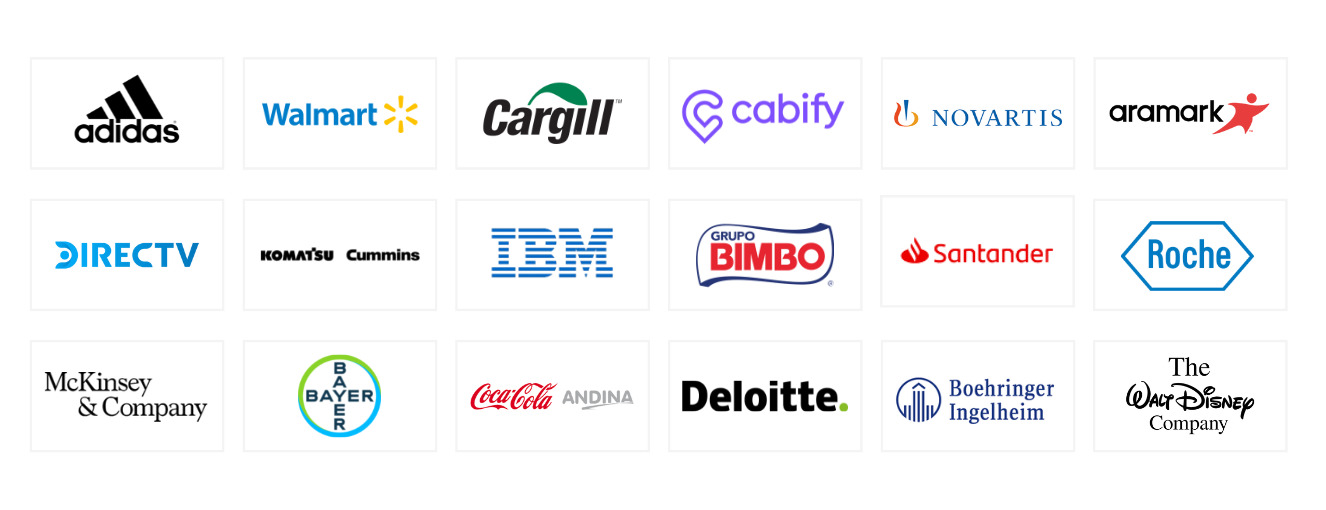 Grupo de empresas con su logotipo de las caules Incluyeme.com trabaja o trabajó
